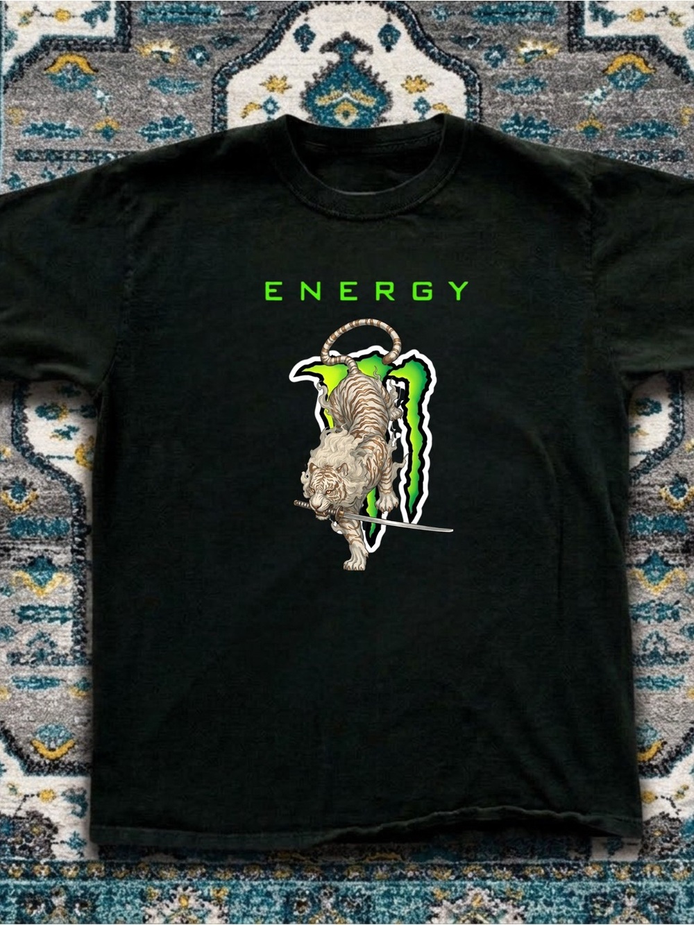 Gildan Black Samurai Tiger Energy Tee